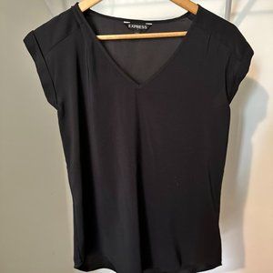 Black Short Sleeved Express Blouse